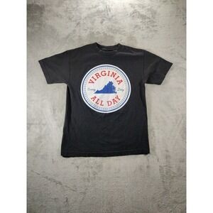Virginia Shirt Men's Medium Black VA ALL DAY State‎ Of Mind
